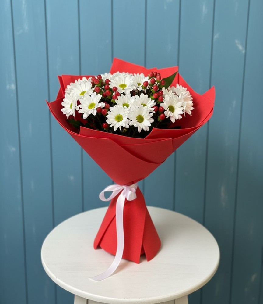 Букет цветов из: Хризантемы в Степаньково