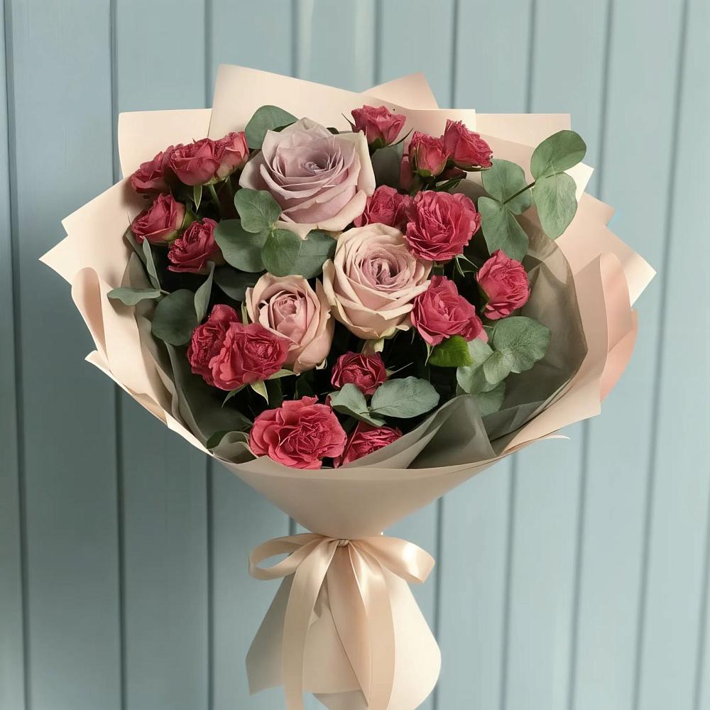 Букет цветов из: Гвоздики и Розы в Степаньково