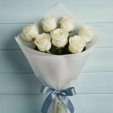 Букет 7 Белых роз Эдлесс Лав в Степаньково