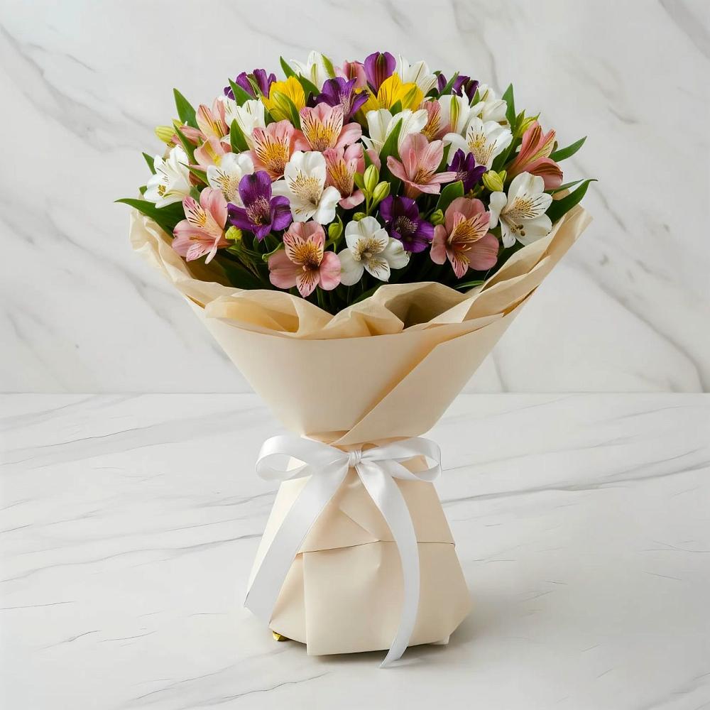 Букет цветов из: Альстромерии в Степаньково