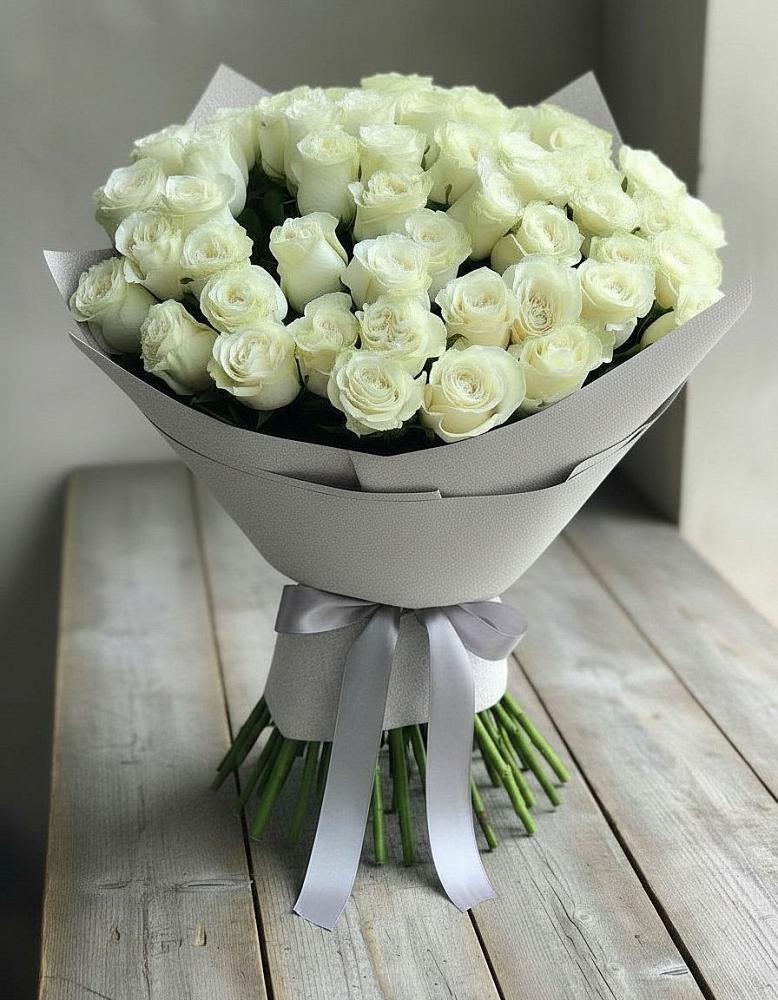 Букет 35 Белых роз в Степаньково