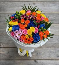 Букет цветов из:  Розы и Хризантемы в Степаньково