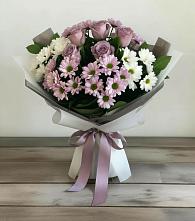 Букет цветов из:  Хризантемы и Розы #REPLACE_PRED# Степаньково