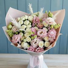 Букет цветов из:  Альстромерии и Розы в Степаньково