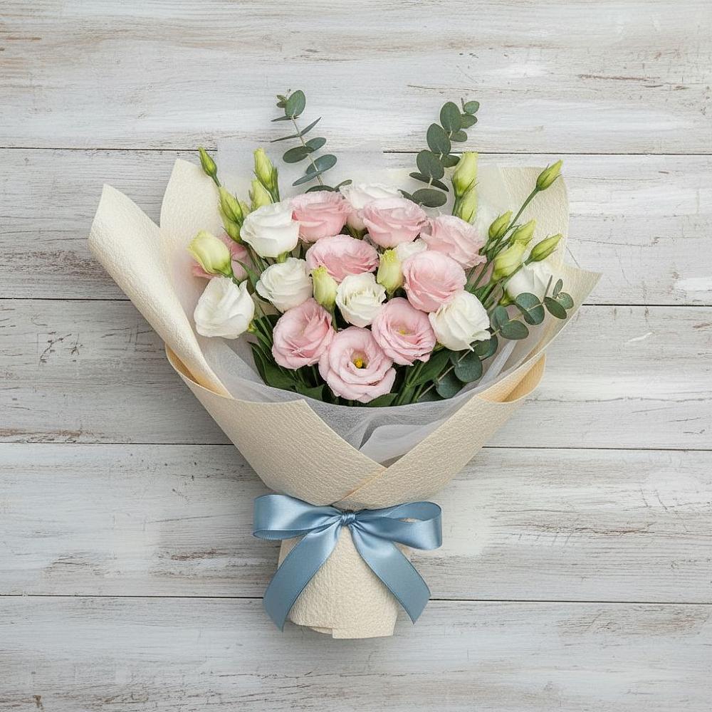 Букет цветов из: Лизиантусы в Степаньково